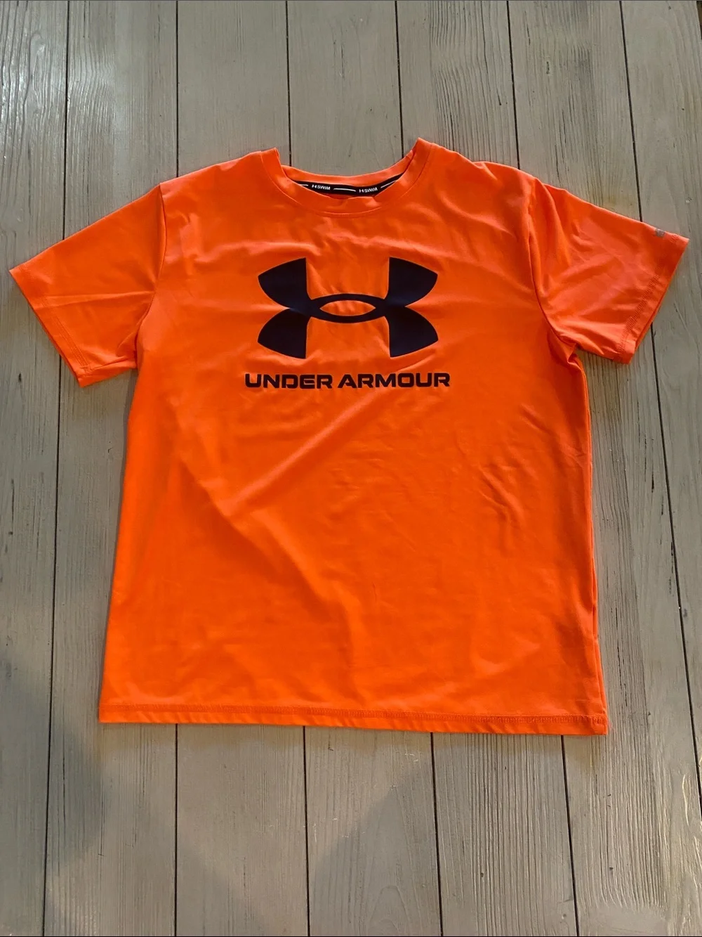 Under Armour swim kids Bright Orange Short-Sleeve Logo Tee